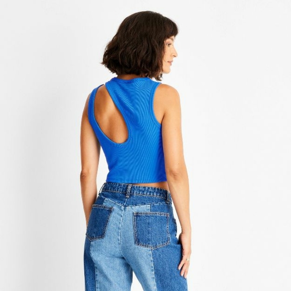 Ribbed Cut Out Crop Tank Top - Future Collective with Kahlana Barfield by Target - Picture 3 of 3